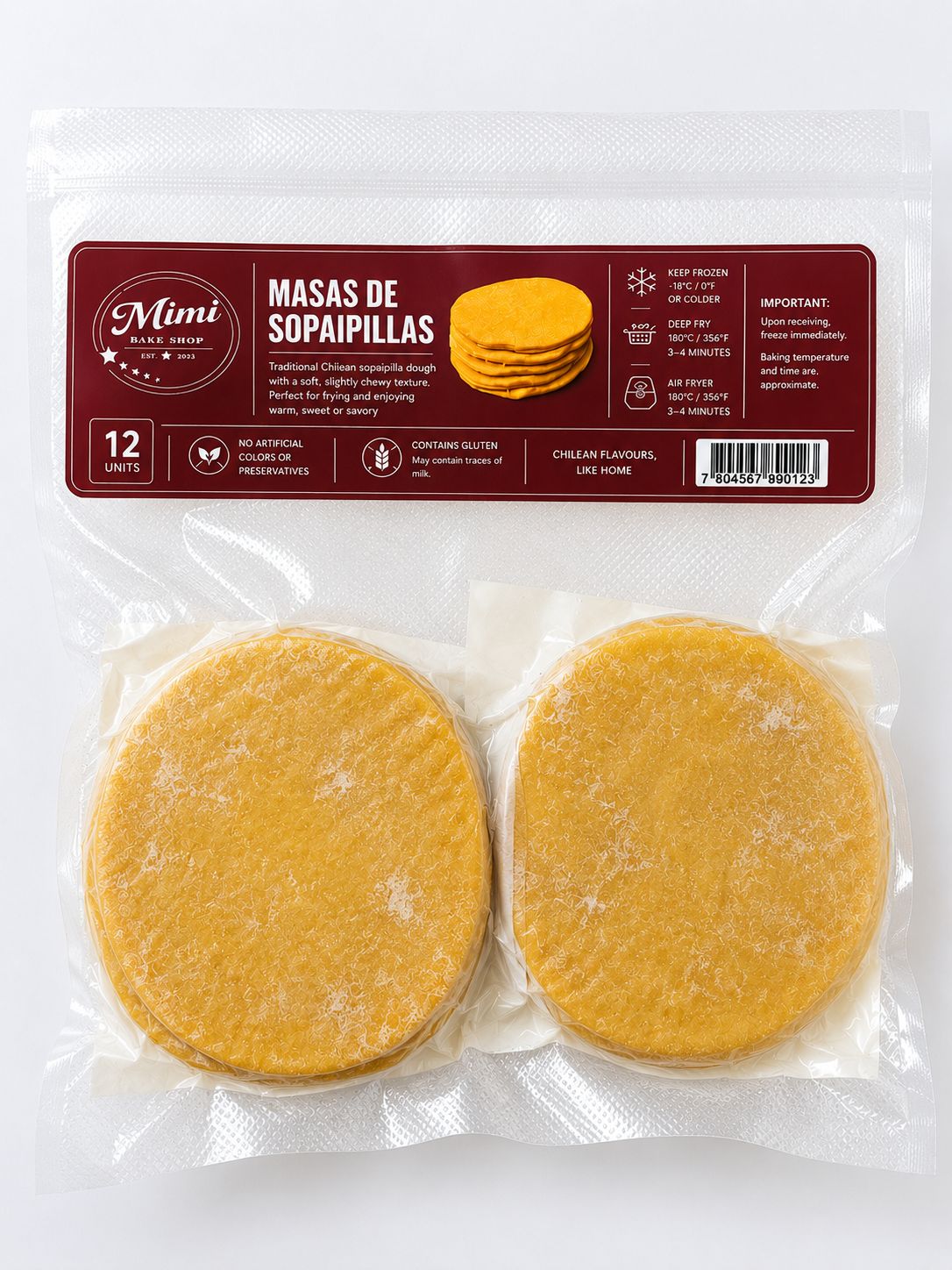 Masa Sopaipillas con zapallo  - 12 UNITS